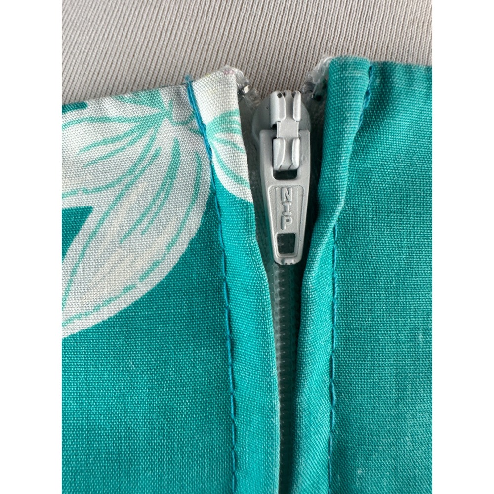 Vtg Royal Creations Hawaii Floral Orchid Ruffle Hem Dress Muumuu Women's Large - Picture 10 of 16